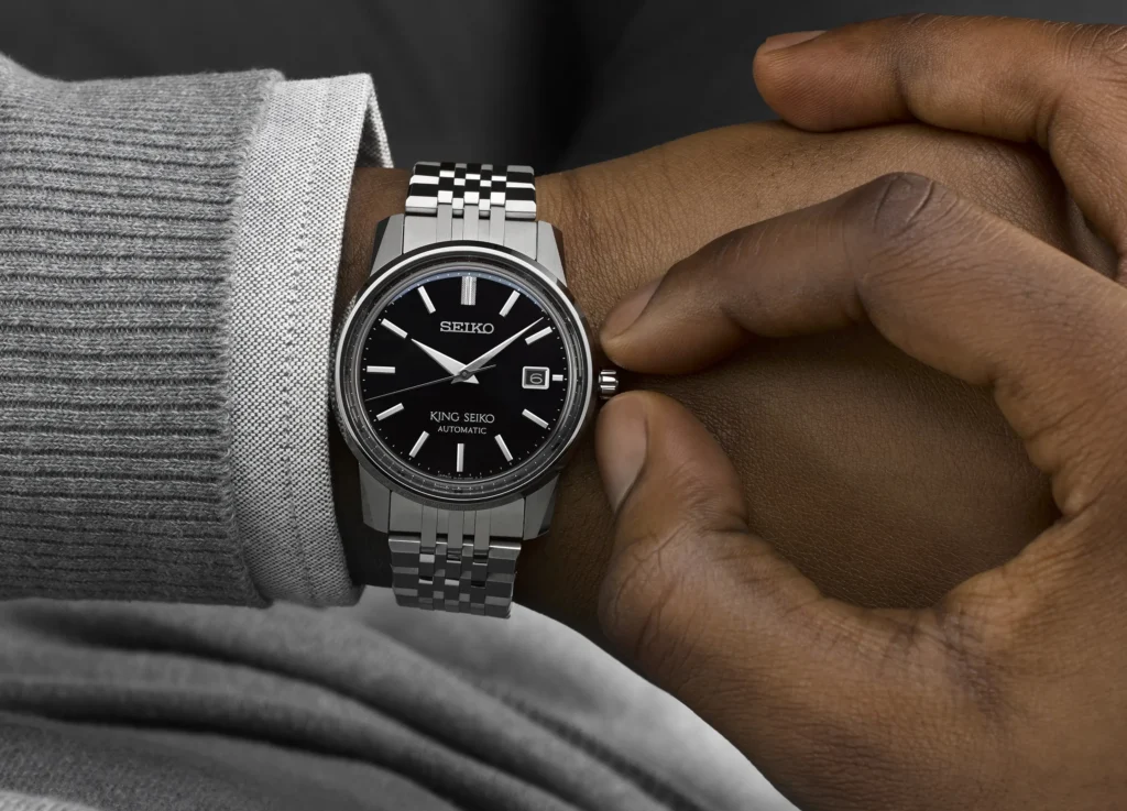 King Seiko vintage watch on wrist