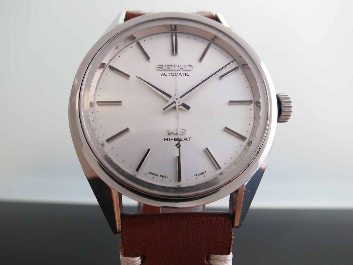 Vintage King Seiko movement showing hand-finished decoration and chronometer markings